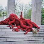 One of the artists from this year's City of Women: Justyna Koeke, "Monument", performance in Paris, 2008.